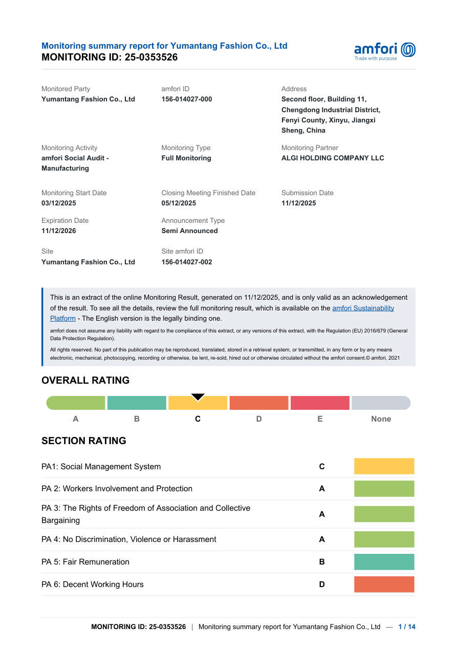 BSCI Social Compliance