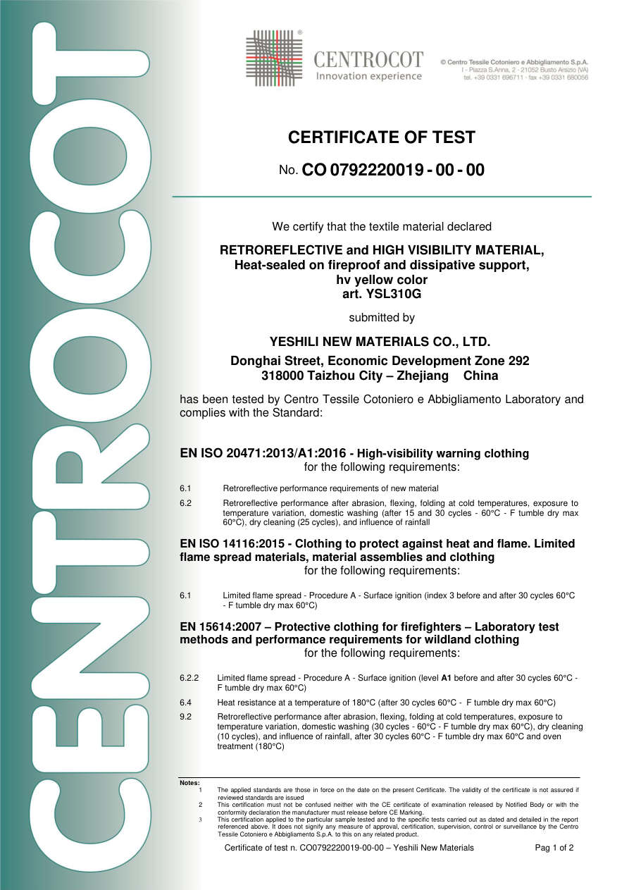 EN ISO 20471 Hi-Vis