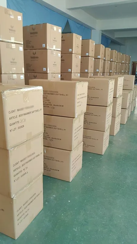 Bulk order warehouse — staged for international shipping